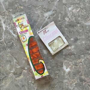 Y2k Nail Tips and clear nails lot Adoro Salon Classic